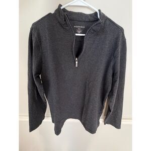 Mizzen+Main Men's Quarter-Zip Pullover Sweater – Medium – Dark Gray